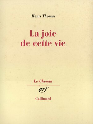 cover image of La joie de cette vie